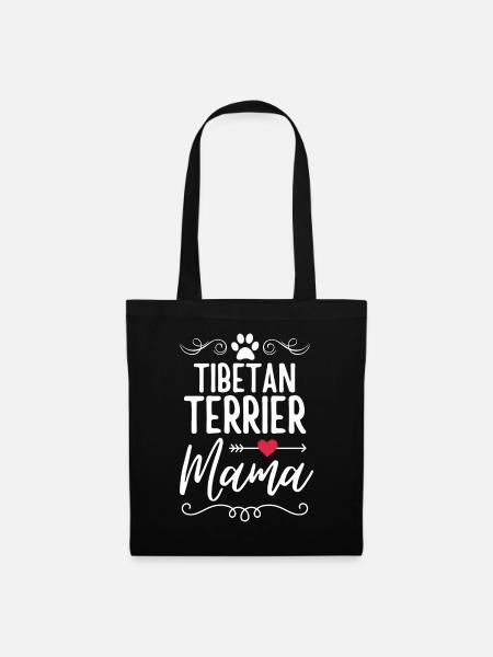 Tibet Terrier Mama - Stoffbeutel - Schwarz