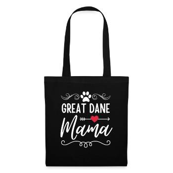 Maman dogue - Sac en tissu - noir - Devant