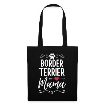 Border Terrier Mama - Sac en tissu - noir - Devant