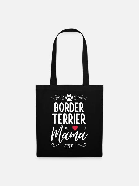 Border Terrier Mama - Stoffbeutel - Schwarz