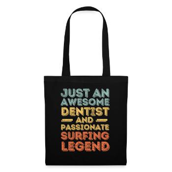 Dentiste Surf rétro - Sac en tissu - noir - Devant