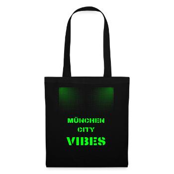 München City Vibes - Disco, Techno, Party, Club - Stoffbeutel - Schwarz - Vorne