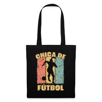 Women Soccer retro - Tote Bag - black - Front