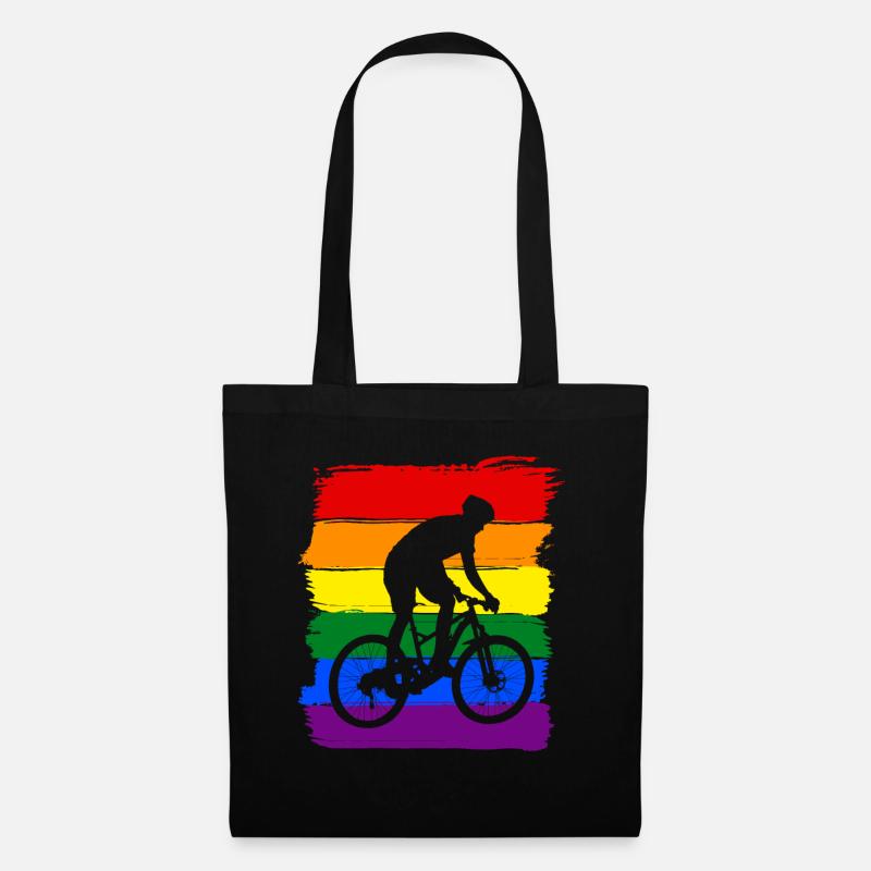 Radfahren LGBT Pride - Stoffbeutel - Schwarz