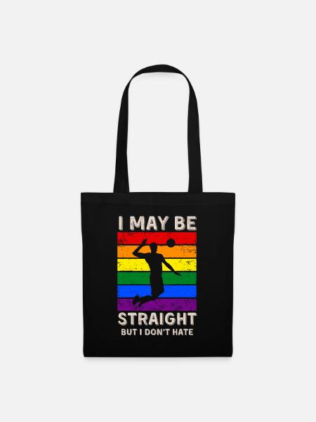 Volleyball LGBT Rechte - Stoffbeutel - Schwarz