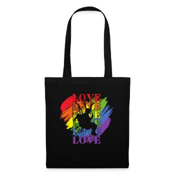 Paramoteur LGBT Pride - Sac en tissu - noir - Devant