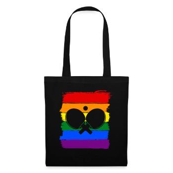 Tischtennis LGBT Pride - Stoffbeutel - Schwarz - Vorne
