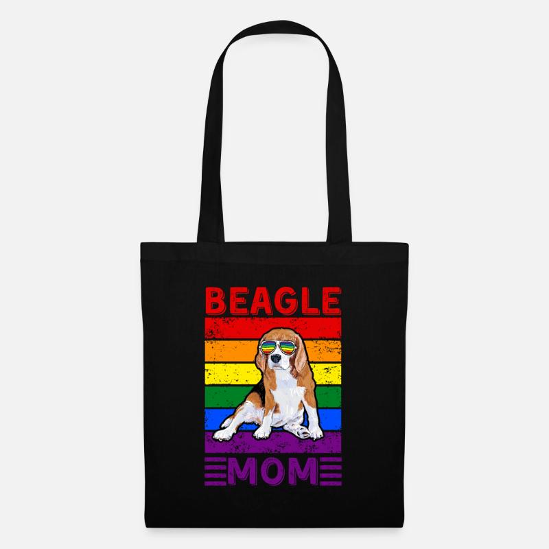 Beagle Mom LGBTQ - Stoffbeutel - Schwarz