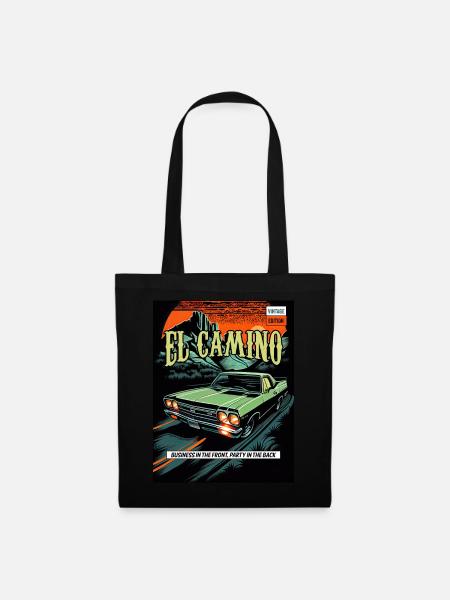 El Camino Vintage Comic - Stoffbeutel - Schwarz