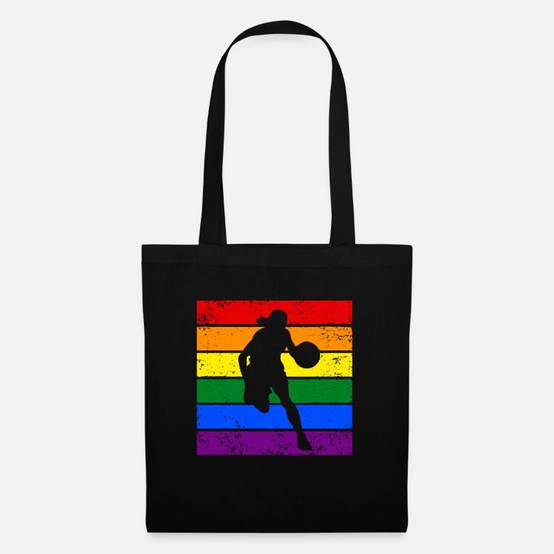 Basketball LGBTQ - Stoffbeutel - Schwarz