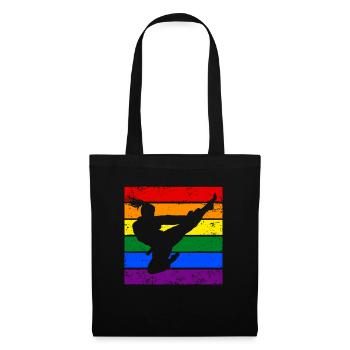 Frauen Taekwondo LGBTQ - Stoffbeutel - Schwarz - Vorne