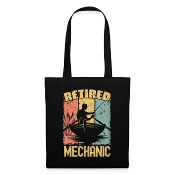 Mécanicien de pêche à la retraite - Sac en tissu - noir - Devant