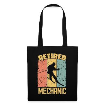 Skiing retired mechanic - Tote Bag - black - Front