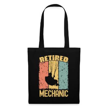 Paragliding retired mechanic - Tote Bag - black - Front