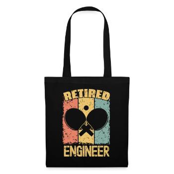 Table-tennis retired engineer - Tote Bag - black - Front