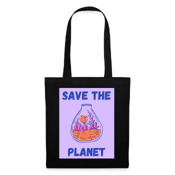 ECOLOGY. PLANET. NATURE. GARDEN. TREE. FLOWER - Tote Bag - black - Front