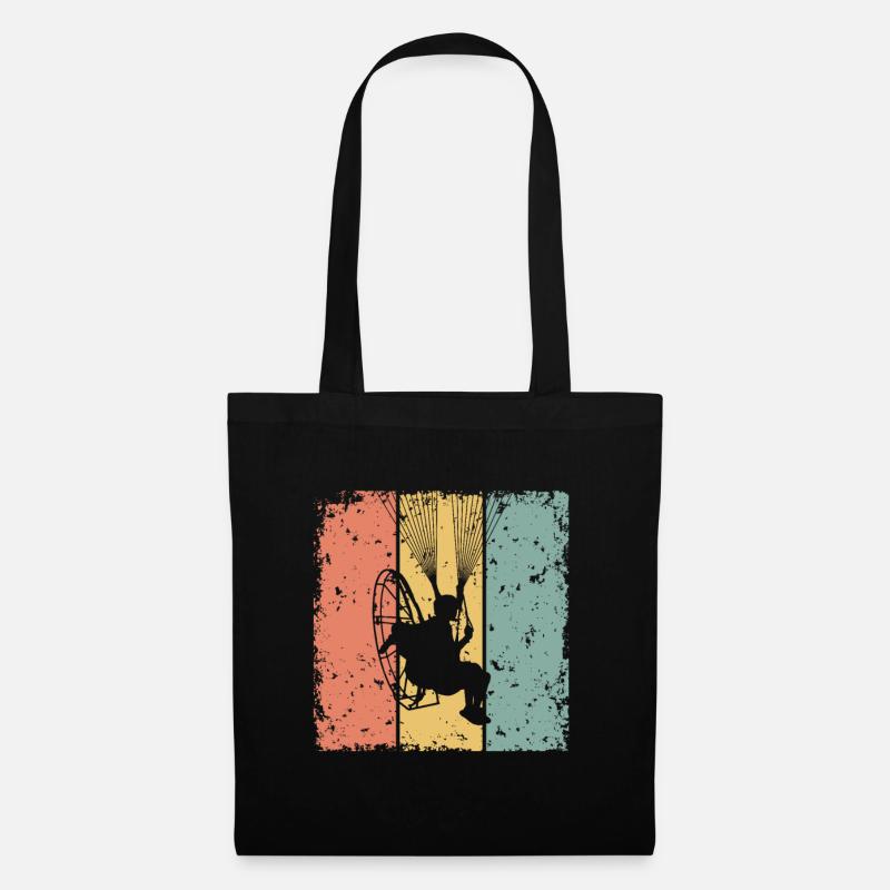 Paramotor retro - Tote Bag - black