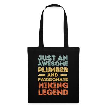 Plombier Légende de la randonnée rétro - Sac en tissu - noir - Devant