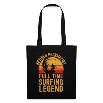 Retired pharmacist surfing legend - Tote Bag - black - Front