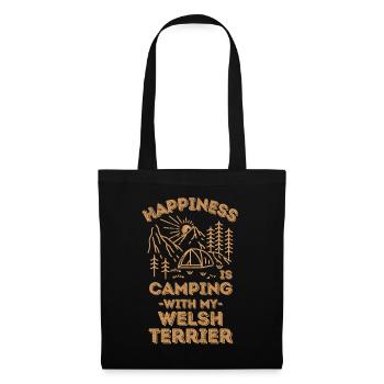 Camping with welsh-terrier - Tote Bag - black - Front