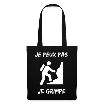ESCALADE. CLIMB. CLIMBING. ESCALADE. VAN. GRIMPE. - Sac en tissu - noir - Devant