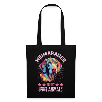 Weimaraner Amateurs d’art coloré de Weimaraner - Sac en tissu - noir - Devant