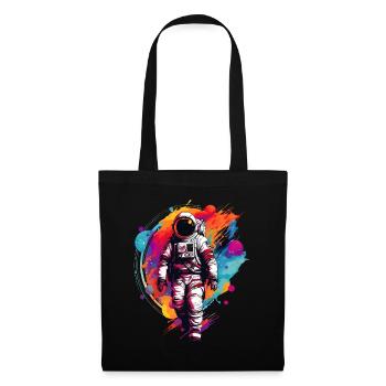 Astronaute coloré - Sac en tissu - noir - Devant