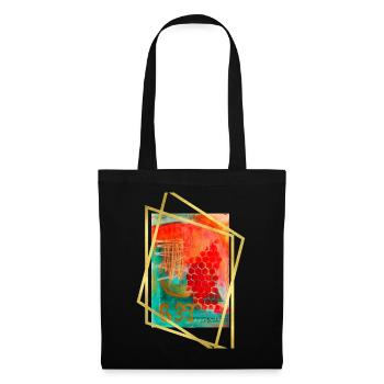 Abstract Fusion with Vibrant Hexagons - Tote Bag - black - Front