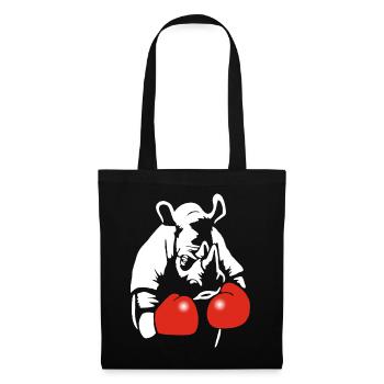 Rhinocéros boxeur - Sac en tissu - noir - Devant