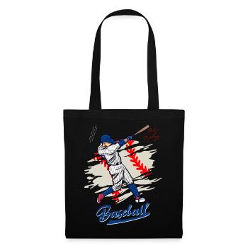 Dynamic Baseball Swing Illustration - Tote Bag - black - Front
