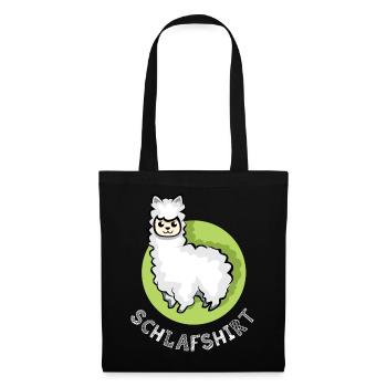 Sleep shirt alpaca cute sleeping night animals icon - Tote Bag - black - Front