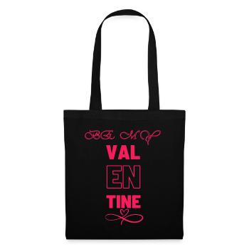 Elegantes Valentinstag-Typografie-Design - Stoffbeutel - Schwarz - Vorne