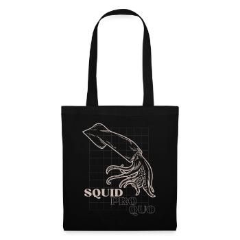 Squid Pro Quo Line Art-Raster - Stoffbeutel - Schwarz - Vorne