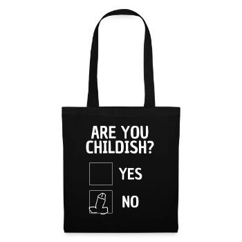 Êtes-vous enfantin ? drôle de dire la tête de l’enfant amusant - Sac en tissu - noir - Devant