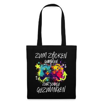 Farbenfroher Controller Gaming Print Pro Gamer - Stoffbeutel - Schwarz - Vorne
