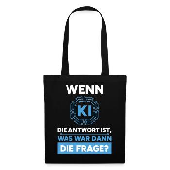 Artificial Intelligence Question Answer Saying - Tote Bag - black - Front