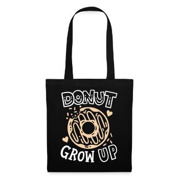 Donut Donut-Wortspiel - Stoffbeutel - Schwarz - Vorne