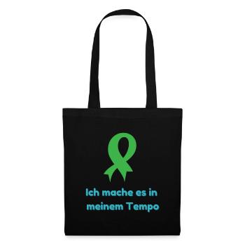 Ich mache es in meinem Tempo - Stoffbeutel - Schwarz - Vorne