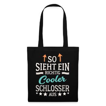 So sieht ein richtig cooler Schlosser aus - Stoffbeutel - Schwarz - Vorne