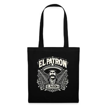 Graphique de gangster El Patron Sombrero - Sac en tissu - noir - Devant