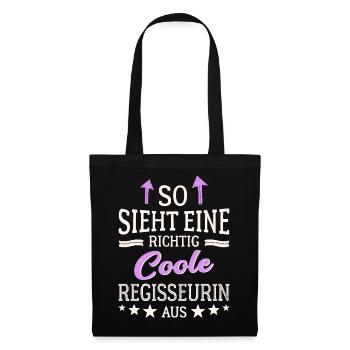 So sieht eine richtig coole Regisseurin aus - Stoffbeutel - Schwarz - Vorne