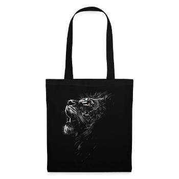 Lion Métal – Design Rock et Sauvage - Sac en tissu - noir - Devant