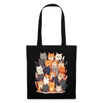 Happy Cats Family - Tote Bag - black - Front