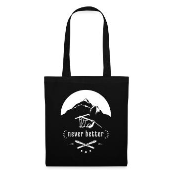 Never better - alpine skiing (dark colors) - Tote Bag - black - Front