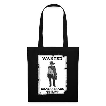 Cowboy squelette - Sac en tissu - noir - Devant