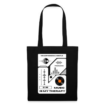 Music is my Therapy - Stoffbeutel - Schwarz - Vorne