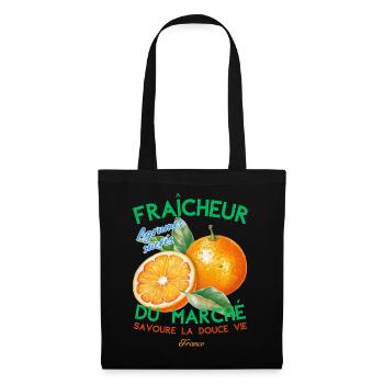 Fraicheur du marché - Sac en tissu - noir - Devant