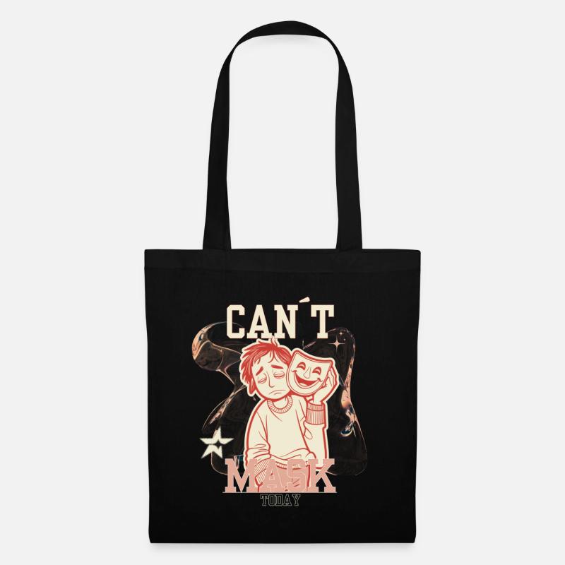 Can’t Mask Today – Social Energy Not Found - Stoffbeutel - Schwarz