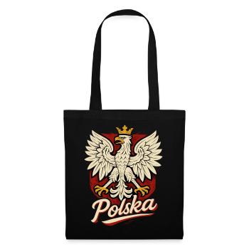 Pologne Polska aigle drapeau drapeau épique cadeau - Sac en tissu - noir - Devant