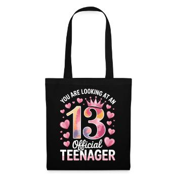 13th birthday teenager gift - Tote Bag - black - Front
